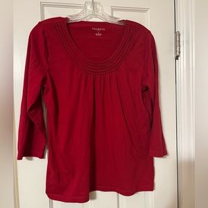 Red Talbots three-quarter length sleeve top size medium